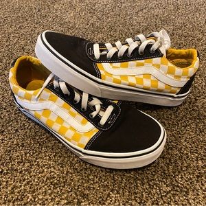 Vans Shoes Yellow and Black Checkered Sneaker